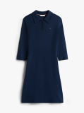 Blue Soft Wool Fit And Flare Mini Dress  Women