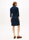 Blue Soft Wool Fit And Flare Mini Dress  Women