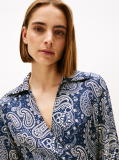 Multi Relaxed Long Sleeve Mini Wrap Dress  Women