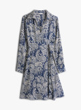 Multi Relaxed Long Sleeve Mini Wrap Dress  Women