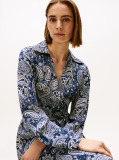 Multi Relaxed Long Sleeve Mini Wrap Dress  Women