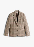 Multi Άνετο Καρό Blazer Με Μονή Σειρά Κουμπιών  Γυναίκες