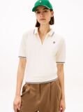 Beige Regular Fit Pique Zip Polo Shirt  Women