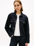 Μπλε Denim Τζάκετ Με Κεντημένη Σημαία Και Πιέτες  Γυναίκες