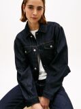 Μπλε Denim Τζάκετ Με Κεντημένη Σημαία Και Πιέτες  Γυναίκες