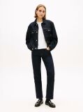 Μπλε Denim Τζάκετ Με Κεντημένη Σημαία Και Πιέτες  Γυναίκες