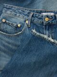 Blue Quinn Mid Rise Barrel Faded Jeans  Women