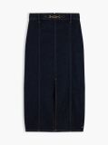Μπλε Denim Midi Φούστα Σε Slim Γραμμή  Γυναίκες