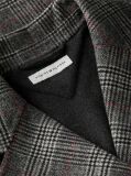 Grey Double-Faced Wool Blend Check Belted Coat  Women
