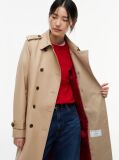 Beige Buckle Belt Double Breasted Trench Coat  Women