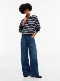 Multi Rugby Stripe Relaxed Polo Sweatshirt  Women