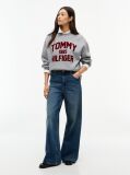 Γκρι Oversized Φούτερ Με Varsity Λογότυπο   Γυναίκες