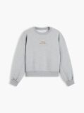 Grey Logo Embroidery Relaxed Fleece Jumper  Women