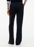 Μπλε Slim Παντελόνι Με Χρυσά Κουμπιά Σε Bootcut Γραμμή  Γυναίκες
