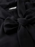 Black Regular Fit Crinkle Georgette Bow Blouse  Women