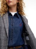 Grey Wool Blend Check Single Breasted Blazer  Women