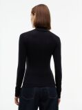 Black Slim Mock Neck Long Sleeve Top  Women