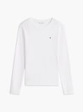 Μπεζ Slim Μακρυμάνικο T-Shirt Με Κλασική Λαιμόκοψη  Γυναίκες