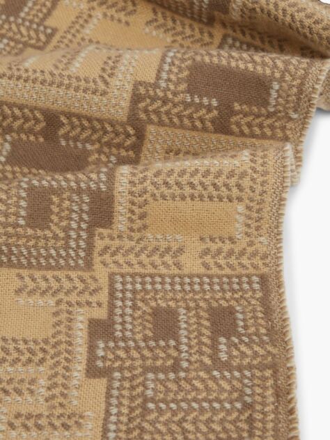Beige TH Monogram Pure Wool Scarf  Women