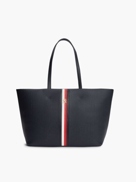 Blue Essential Corporate Global Stripe Tote Bag  Women