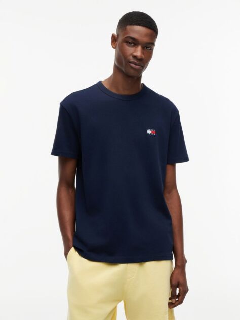 Μπλε T-Shirt Με Σήμα Tommy Και Κανονική Λαιμόκοψη  Άνδρες