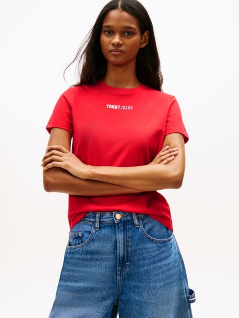 Red Logo Crew Neck T-Shirt  Women