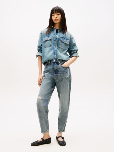 Denim Ultra Ψηλόμεσο Mom Τζιν Σε Tapered Γραμμή  Γυναίκες