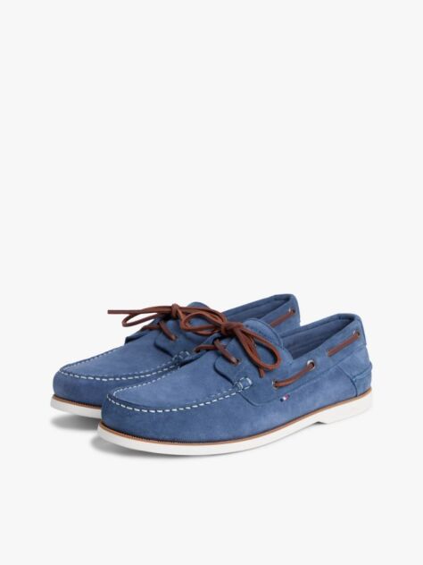 Blue Suede Boat Shoes  Men