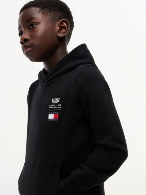 Black TH x Cadillac Formula 1® Team Logo Hoody  Kids Unisex