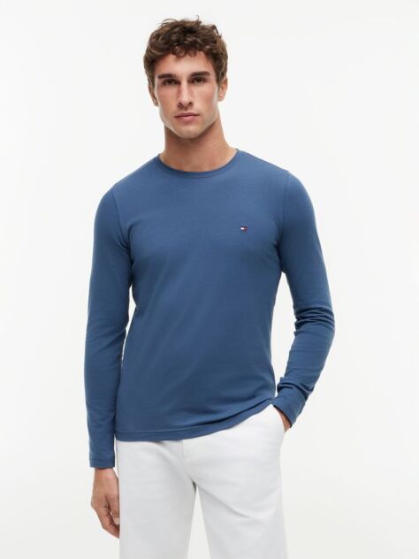 Blue Extra Slim Fit Long Sleeve T-Shirt  Men