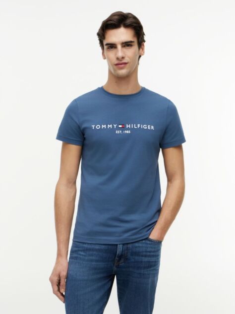 Μπλε T-Shirt Απο Οργανικό Βαμβάκι  Άνδρες