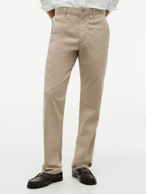 Beige Mercer Twill Flag Embroidery Regular Chinos  Men