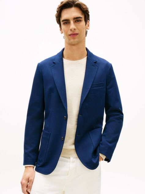 Μπλε Performance Smart Casual Blazer Σε Κανονική Γραμμή  Άνδρες