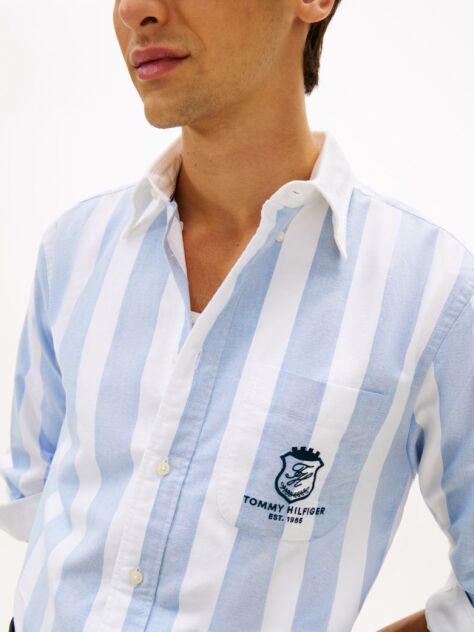 Multi Classic Fit Crest Embroidery Oxford Shirt  Men
