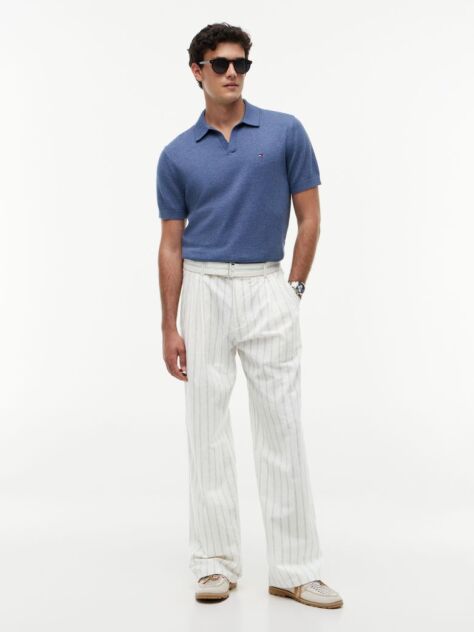 Multi Linen Stripe Trousers  Men