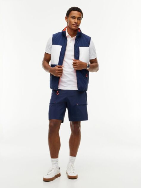 Blue Relaxed 9.5" Inseam Regatta Cargo Bermuda Shorts  Men