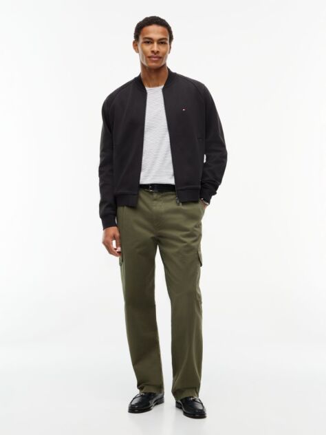 Black Performance Intechno Knit Zip-Thru Bomber Jacket  Men