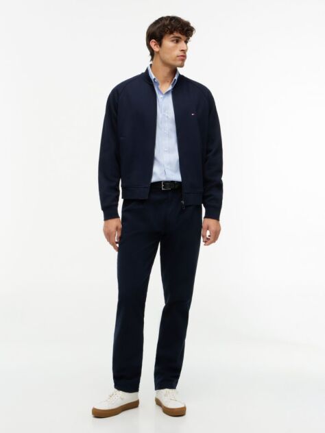 Blue Performance Intechno Knit Zip-Thru Bomber Jacket  Men
