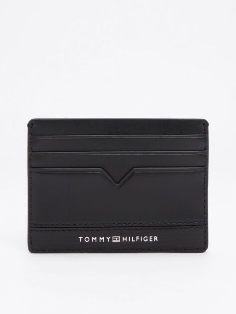 Black TH Business Leather Card Holder  Men