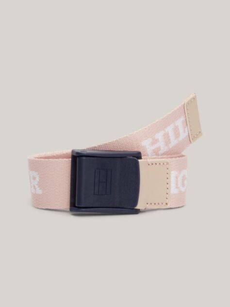 Ροζ Essential Υφασμάτινη Ζώνη Με Λογότυπο Hilfiger Monotype  Παιδί Unisex