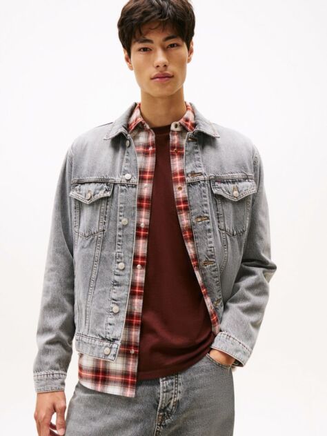 Denim Ryan Denim Trucker Τζάκετ Με Λογότυπο Στο Πίσω Μέρος  Άνδρες