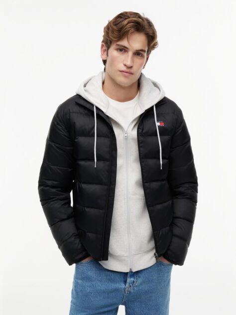 Black Packable Lightweight Down Ripstop Relaxed Jacket  Men
