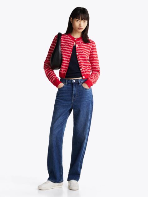Denim Ψηλόμεσο Τζιν Σε Slim Ίσια Γραμμή Με Ξεθωριασμένο Εφέ  Γυναίκες