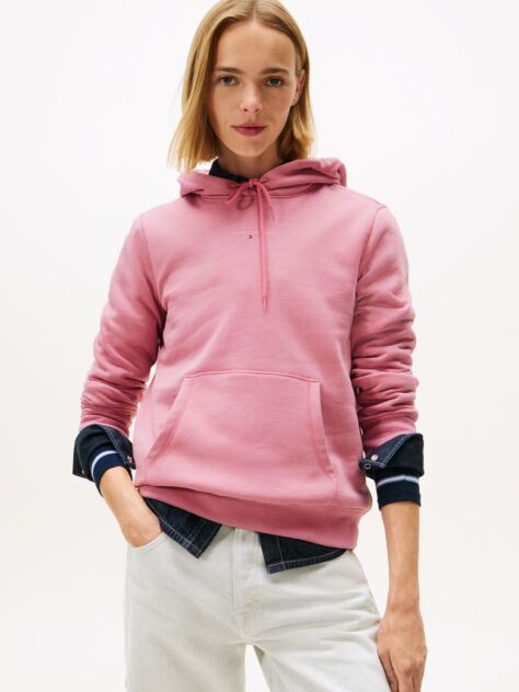 Ροζ Fleece Hoody Με Λογότυπο  Γυναίκες