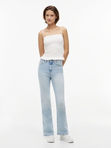 White Smock Slim Strap Top  Women
