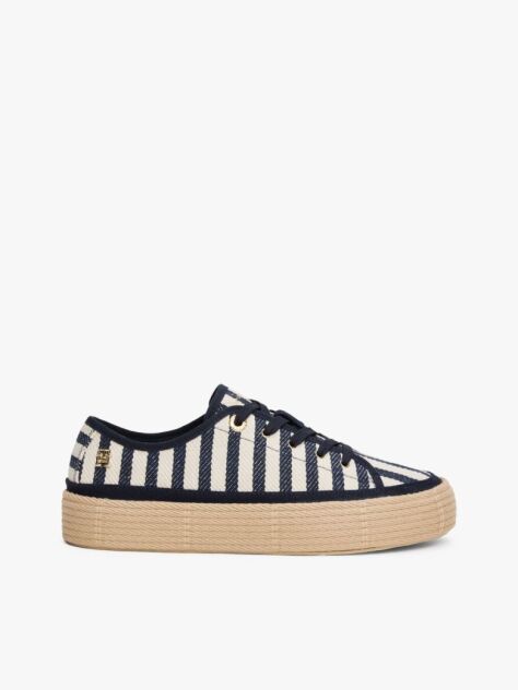 Multi Ριγέ Sneakers Με Ενδιάμεση Σόλα Από Σχοινί  Γυναίκες