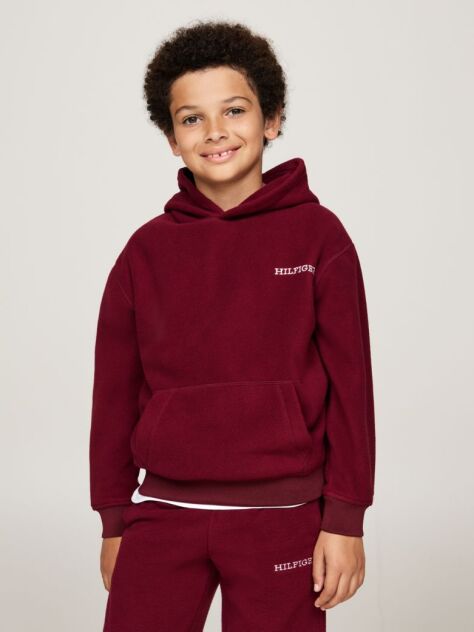 Κόκκινο Hoody Με Μονοτυπία Hilfiger  Παιδί Unisex