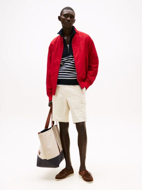White 1985 Essential Harlem Relaxed Cargo Bermuda Shorts  Men