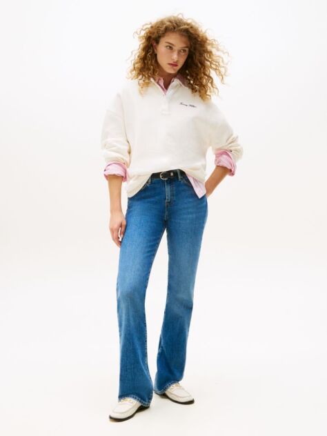 Μπλε Τζιν Παντελόνι Με Κανονική Μέση Και Bootcut Γραμμή  Γυναίκες