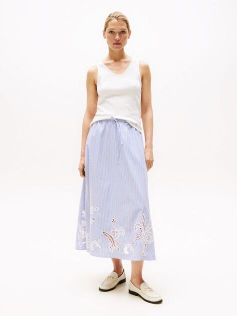 Multi Broderie Anglaise Maxi Skirt  Women